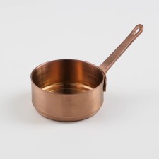 Stainless steel bucket, 120 ml, 7 × 7 × 3.5, brand steel 304, metal handle, copper color