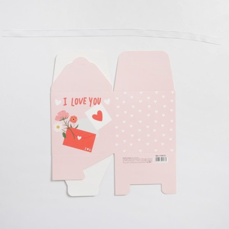 Gift folding box, packaging, “letter”, 12 x 12 x 12 cm-4