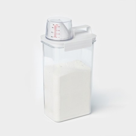 A container for washing powder and air conditioning, with a measured glass, 1100 ml-14