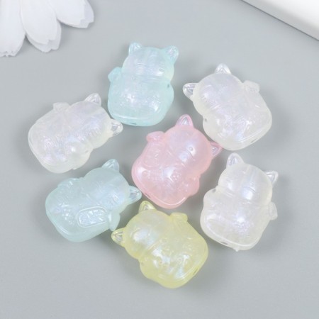 Plastic beads "Maneks-Neko-color, translucent" set of 25 grams mix 1.3x2.1x2.7 cm