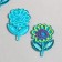 Decor for the work of acrylic "Children's drawing. Glory chamomile" 4,2x2.7 cm