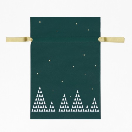 New Year. Gift bag "Magic Forest" Green, 30 x 45 cm-2