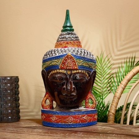 Souvenir "Head of Buddha" Albezia 50 cm-1