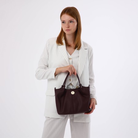 Women's bag with lightning, burgundy color-7