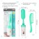 A set of combs with a rattle "Baby", 2 pcs., Biryuzovaya color, Mix drawing