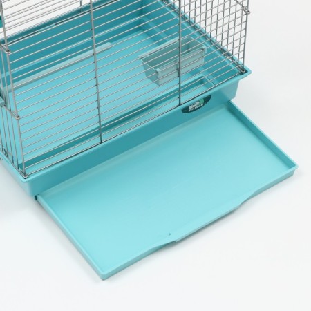 Birds of "Piggers" No. 101, chrome, equipped, 41x30x65 cm, turquoise-18