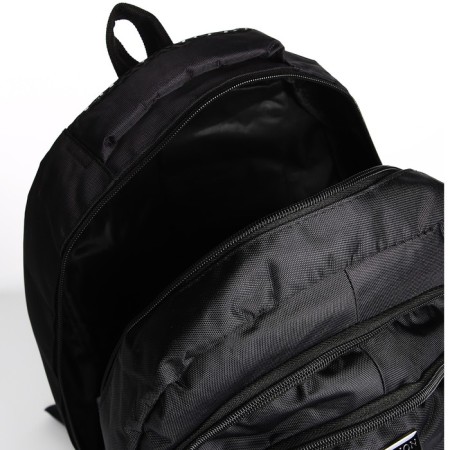 Male backpack on a zipper, 4 outer pockets, black color-5