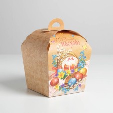 Confectionery box, packaging, “with great Easter”, 17 x 17 x 26 cm 4601791