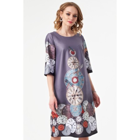 Female dress, size 46, purple color-1
