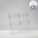 Collance stand, 6 seats, 19x19x9.5 cm, 2 mm plexiglass, transparent color in a protective film