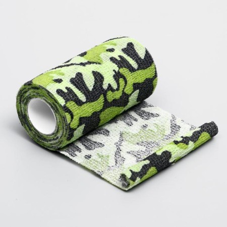 Self -fixing "camouflage", 10 cm, max. Extensibility 4.5 m, green-2