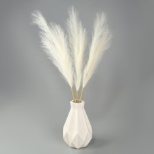 Pampas artificial grass, height 70 cm, 6 brushes, milk color