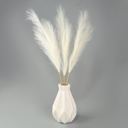 Pampas artificial grass, height 70 cm, 6 brushes, milk color