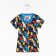 T -shirt for nursery, blue color/parrot, height 92 cm