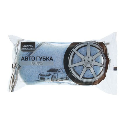 Car sponge "Shine", two -layer, 180 x 100 x 50 mm-6
