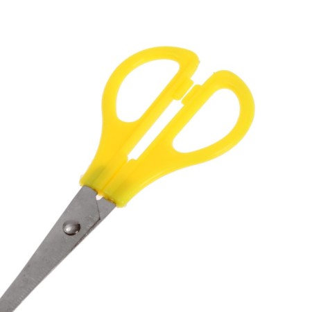 Scissors 13cm plastic handles mix rounded ends blade with a ruler-7