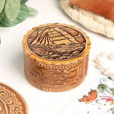 Sailor box, 60 x 35 mm, birch bark