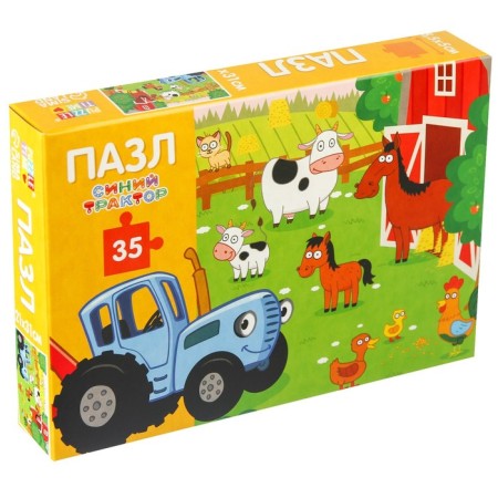 Puzzle "Blue Tractor on the Farm", 35 elements-5