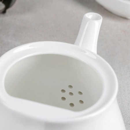 The porcelain collar teapot Wilmax, 1.15 liters, white color-2
