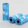 Packages for cleaning for dogs with print (3 rolls of 15 packages 29x21 cm), blue
