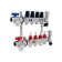 Collector group TIM KAS5004, 1 "X 3/4", 4 outputs, with consumables, stainless steel