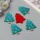 Decor for the creativity of the felt lord "Christmas tree with garland" 5.4x4.1 cm