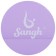 Massage roller SANGH, 45x15 cm, purple color