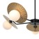Sonnenblume chandelier, 5x25W G9, black color