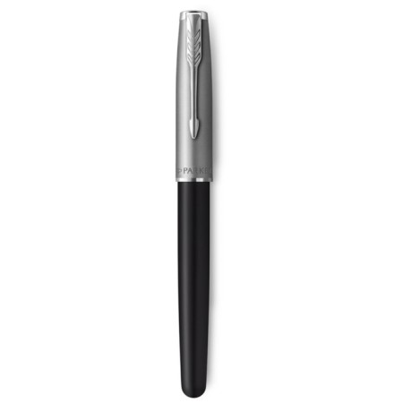 Fright pen Parker Sonnet Sand Blasted Metal & Black Lacquer, 0.8mm, Chern, UD/UP 2146864 1032847-3