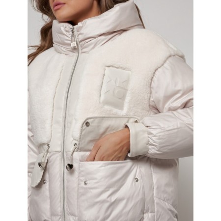 Winter jacket, size 44, beige color-9