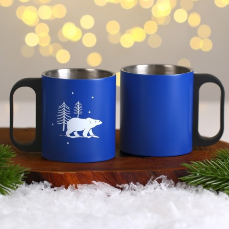 New Year! New Year's set "Zimushka", thermos 500 ml, mug 2 pcs-5