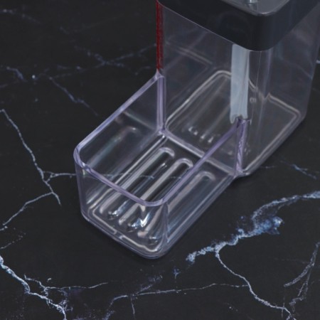A soap dispenser with a stand, 15.5 × 7.3 × 19 cm, the color is transparent/gray-3