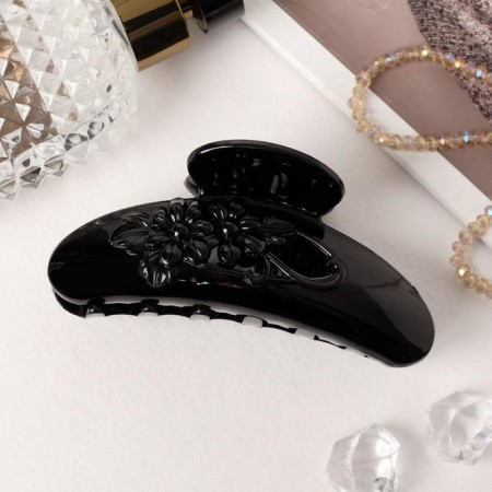 Hair crab "gloss" Early daisies, 9.5 cm, black