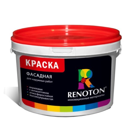 Facade paint "Renoton" White, matte 14kg