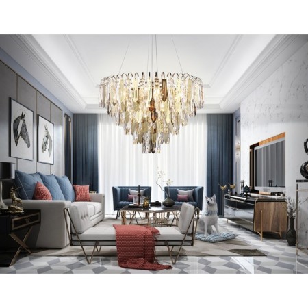 Crystal chandelier with Ambrella Light, Traditional, Tr5258, E27, Color Gold-2