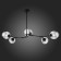 Suspended EVOLUCE lamp. Sle154843-05. Rametto. 5x40 watts, E27, 139x78x33 cm, black color