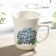 Ceramic Dolyana Mug "Hortensi", 280 ml, white color