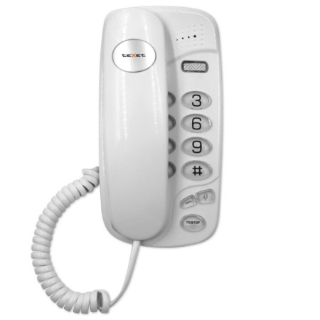 Texet TX 238 wired phone, re -set, foundation, indicator, white