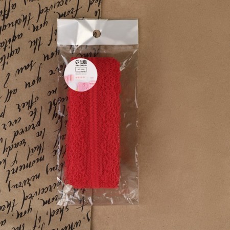 Capricon lace, 35 mm × 10 ± 1 m, red color-3