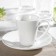 Coffee steam porcelain Wilmax, 2 items: mug 110 ml, saucer d = 13.2 cm, white color