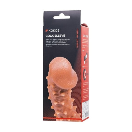 Kokos nozzle is realistic with additional stimulation, TPE, bodily, 15.6 cm, l-8