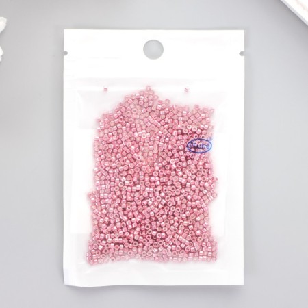 Glass beads 11/0 "cylinder. Pink gloss" 10 g-2