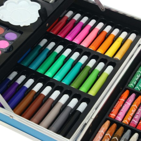 A set of drawing folding, in a blue suitcase-6
