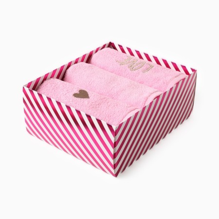 Set of terry towels Ethel LOVE 30x60 cm - 3 pcs, 100% HL, 340 g/m2-7