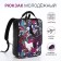 A backpack - a bag, Erich Krause, a wallet from textiles, artificial leather, purple color
