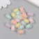 Plastic beads "cylinder with colored middle" matte mix 1.2x0.7x0.7 cm
