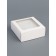 Jewelry box with PVC window 8 x 8 x 3 cm, white