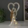 Souvenir Ceramics Light "Abstraction. Lovers, Kiss at a large heart" 11x8.5x20.5 cm