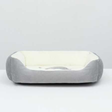 Lynchin-Divan for animals "Bone", 50 x 40 x 15, gray-white-1