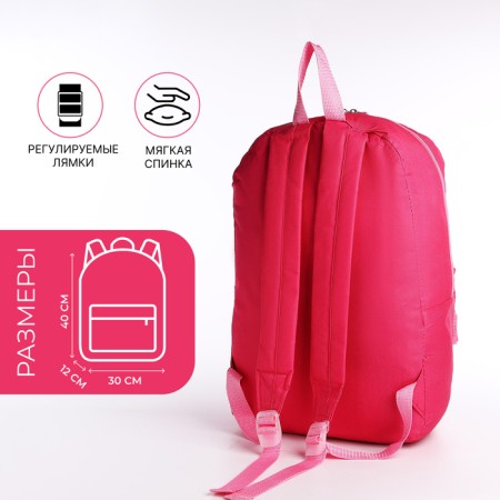 Bades on lightning, external pocket, fuchsia color-1